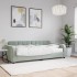 Sofá cama con colchón terciopelo gris claro 90x200