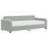 Sofá cama con colchón terciopelo gris claro 90x200