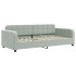 Sofá cama con colchón terciopelo gris claro 90x200