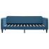 Sofá cama con colchón terciopelo azul 90x200