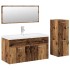 Juego de muebles de baño 4 piezas madera ingeniería