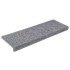 Alfombrilla escalera 30 uds 65x21x4 cm Blanco y