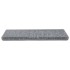 Alfombrilla escalera 30 uds 65x21x4 cm Blanco y
