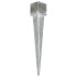 Picas de tierra 2 uds acero galvanizado plateado 14x14x91