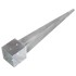 Picas de tierra 2 uds acero galvanizado plateado 14x14x91
