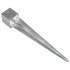 Picas de tierra 2 uds acero galvanizado plateado 14x14x91