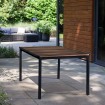 Mesa Keter Signature Porto 160 cm - Madera de fresno y acero negro