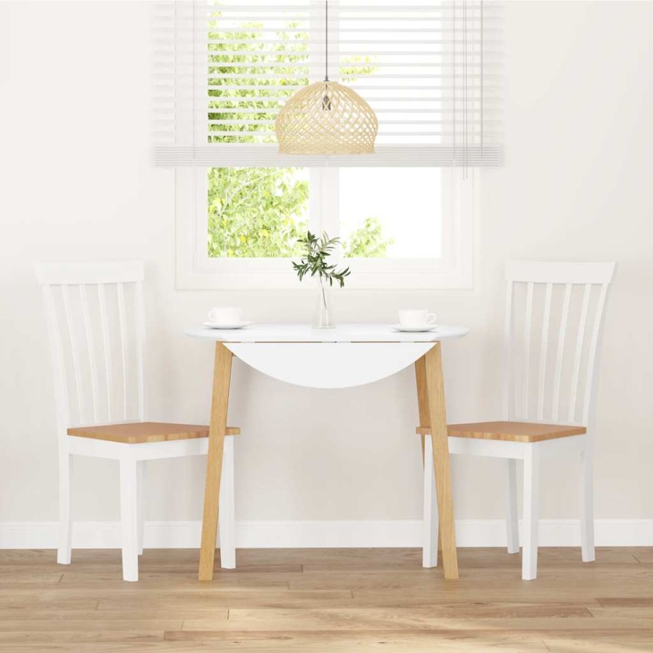 Sillas de comedor 2 unidades madera maciza de caucho