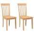 Sillas de comedor  2 uds madera maciza natural