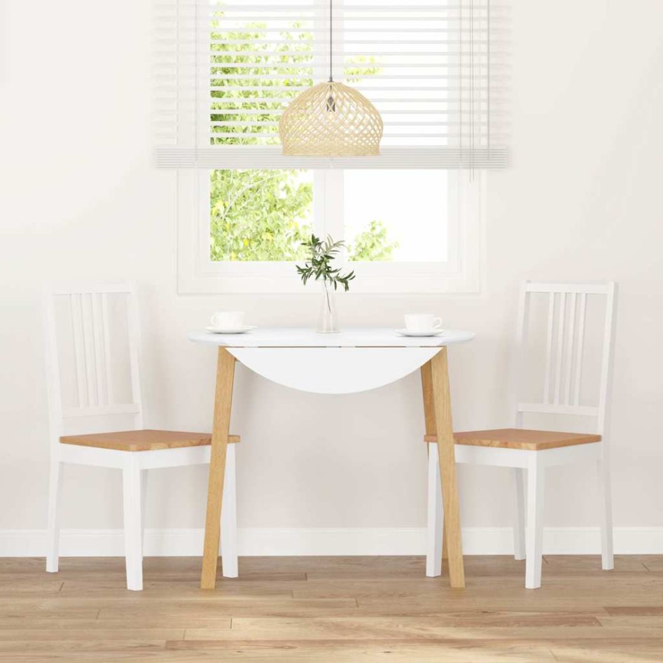 Sillas de comedor 2 unidades madera maciza de caucho