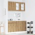 Set de muebles cocina 4 pzas madera ingeniería roble