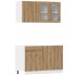 Set de muebles cocina 4 pzas madera ingeniería roble