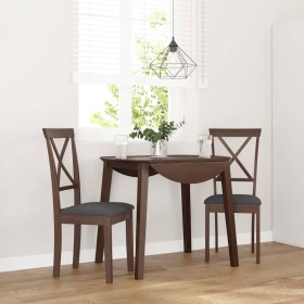 Sillas de comedor con cojines 2 uds madera maciza marrón
