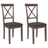 Sillas de comedor con cojines 2 uds madera maciza marrón