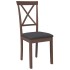 Sillas de comedor con cojines 2 uds madera maciza marrón