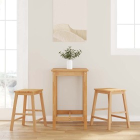 Sillas de bar 2 uds madera maciza