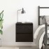 Mesilla de noche de pared roble negro 38x34x40