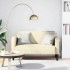 Sofá Loveseat color crema 110 cm cuero