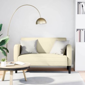Sofá Loveseat color crema 110 cm cuero