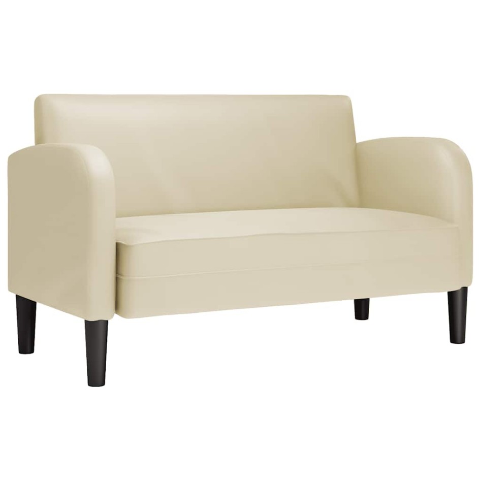 Sofá Loveseat color crema 110 cm cuero
