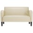 Sofá Loveseat color crema 110 cm cuero