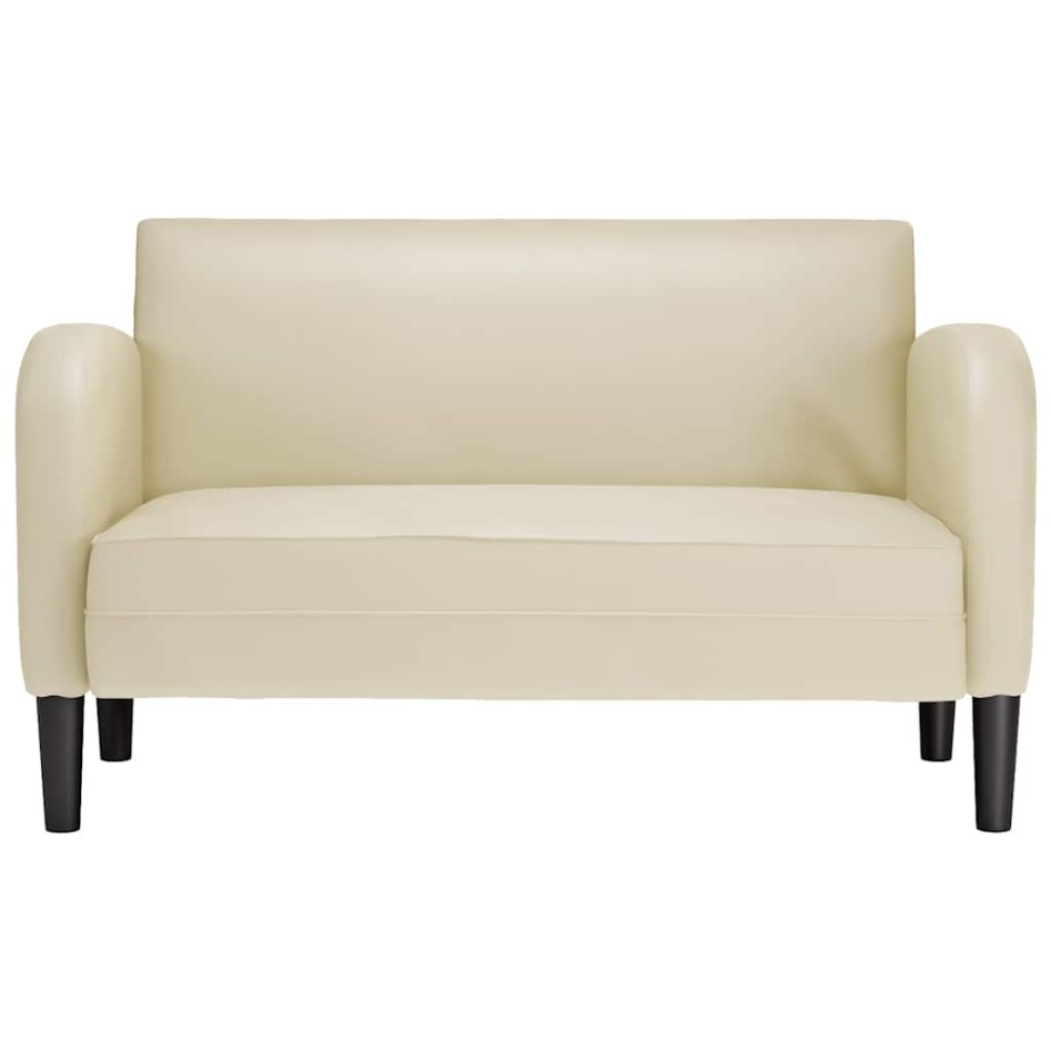 Sofá Loveseat color crema 110 cm cuero
