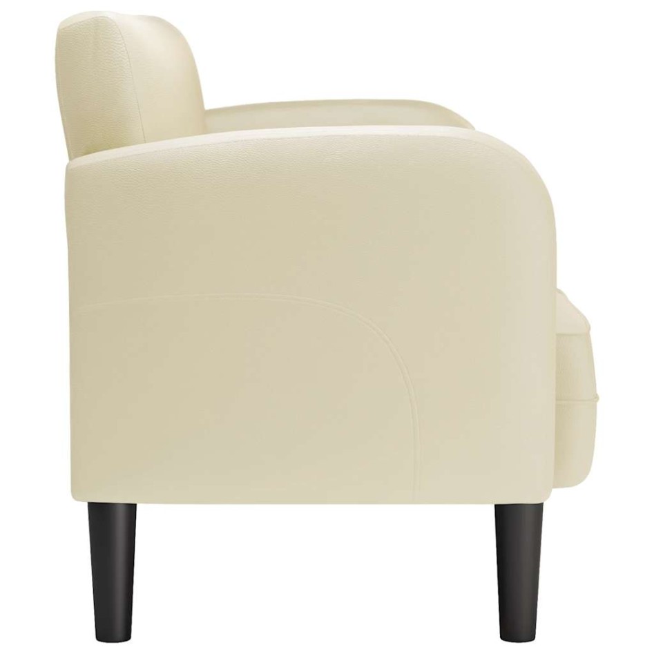 Sofá Loveseat color crema 110 cm cuero
