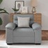 Sillón Sofá Tela Gris Claro 60