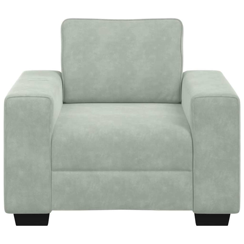 Sillón sofá gris claro 60 cm