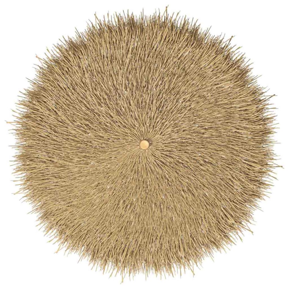 Sombrilla Tiki con dosel de hojas de plátano de bambú de 150