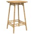 Mesa de bar para exterior cuadrada de bambú 55x55x100