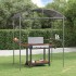 Cenador barbacoa estante lateral acero antracita 220x115x230