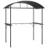 Cenador barbacoa estante lateral acero antracita 220x115x230