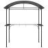Cenador barbacoa estante lateral acero antracita 220x115x230