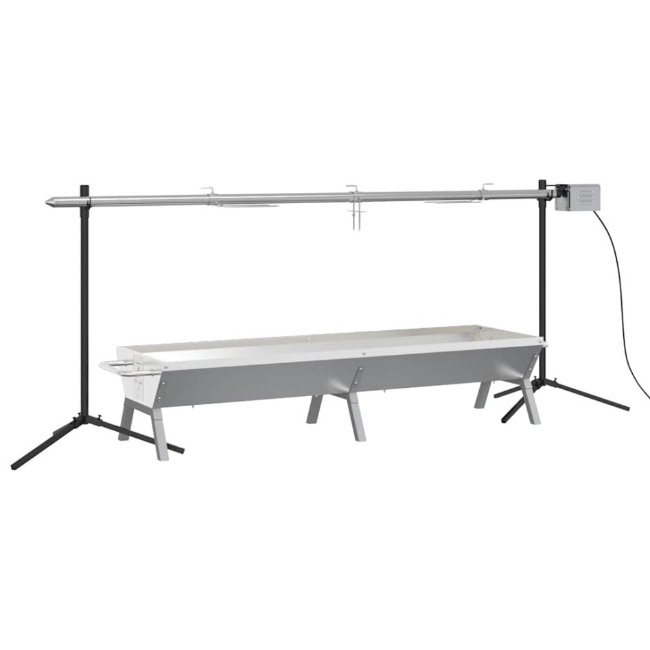 Juego de barbacoa automática y bandeja acero