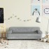 Sofá para niños de terciopelo gris claro 90x53x30