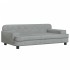 Sofá para niños de terciopelo gris claro 90x53x30