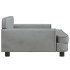 Sofá para niños de terciopelo gris claro 90x53x30