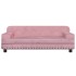 Sofá para niños de terciopelo rosa 90x53x30