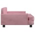 Sofá para niños de terciopelo rosa 90x53x30
