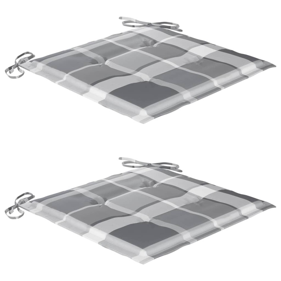 Sillas de comedor jardín con cojines 2 uds madera maciza