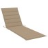 Tumbona doble y cojines beige madera pino