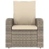 Sillón reclinable jardín y cojines ratán sintético marrón