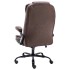 Silla de oficina de masaje piel de ante sintética marrón