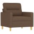 Sillón con taburete tela marrón 60