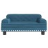 Cama para perros de terciopelo azul 70x45x30