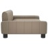 Cama para perros de cuero sintético color capuchino 90x53x30