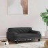 Cama para perros de cuero sintético negra 70x45x30