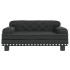 Cama para perros de cuero sintético negra 70x45x30