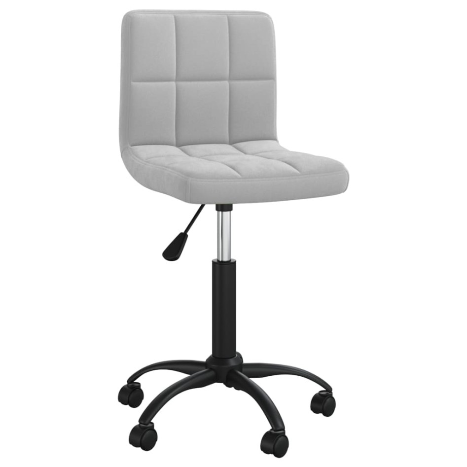 Silla de oficina giratoria de terciopelo gris